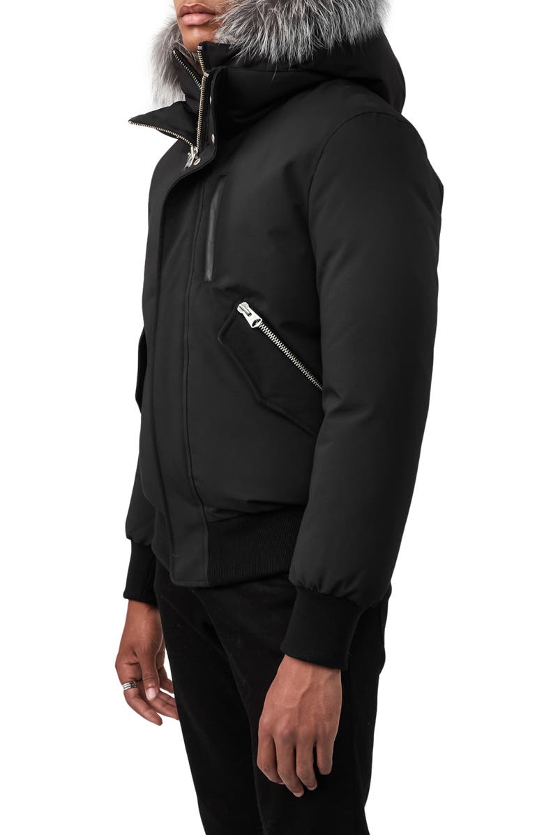 Mackage Dixon Down Bomber Jacket with Genuine Fox & Rabbit Fur Trim, Alternate, color,