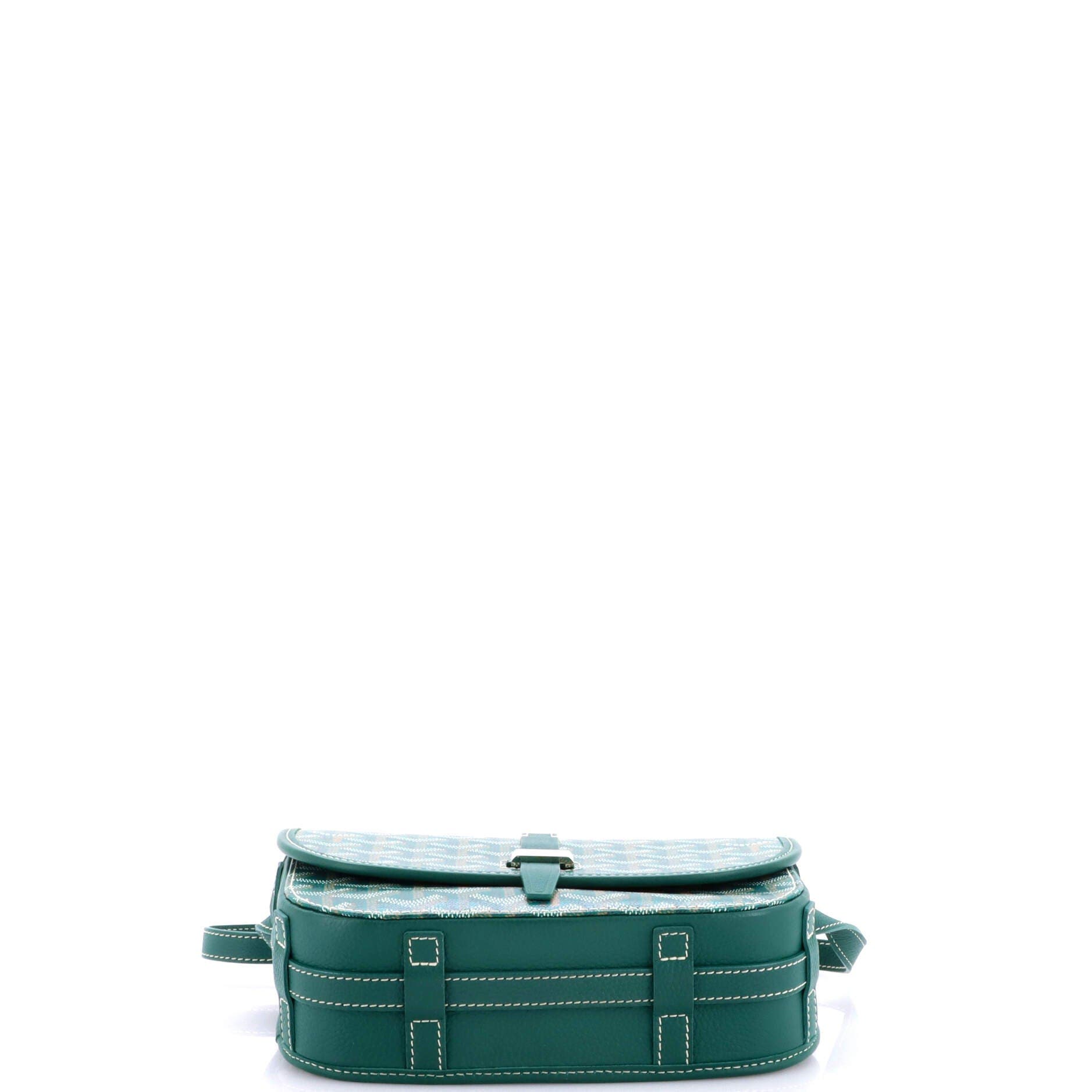 Pre-Owned Goyard Belvedere II Messenger Bag Coated Canvas PM, Alternate, color, Green
