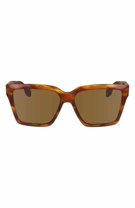 Victoria Beckham 57mm Chain Rectangular Sunglasses