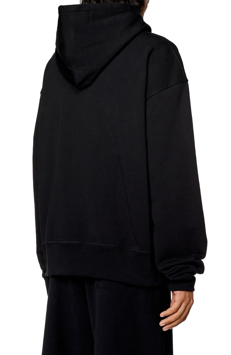 DIESEL<sup>®</sup> Macs Overdye Hoodie, Alternate, color, Black