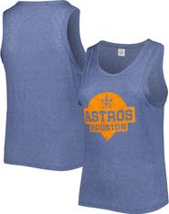 SOFT AS A GRAPE Women's Soft as a Grape Navy Houston Astros Plus Size High Neck Tri-Blend Tank Top
