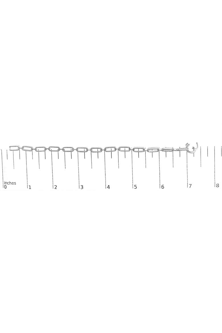 14K White Gold 1.00 Cttw Paperclip Link Bracelet, Alternate, color, White