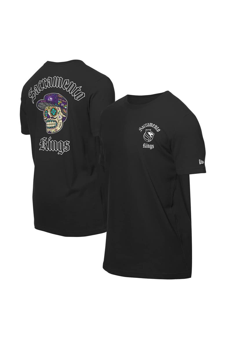 Men's New Era Black Sacramento Kings Sugar Skulls T-Shirt, Alternate, color, Black