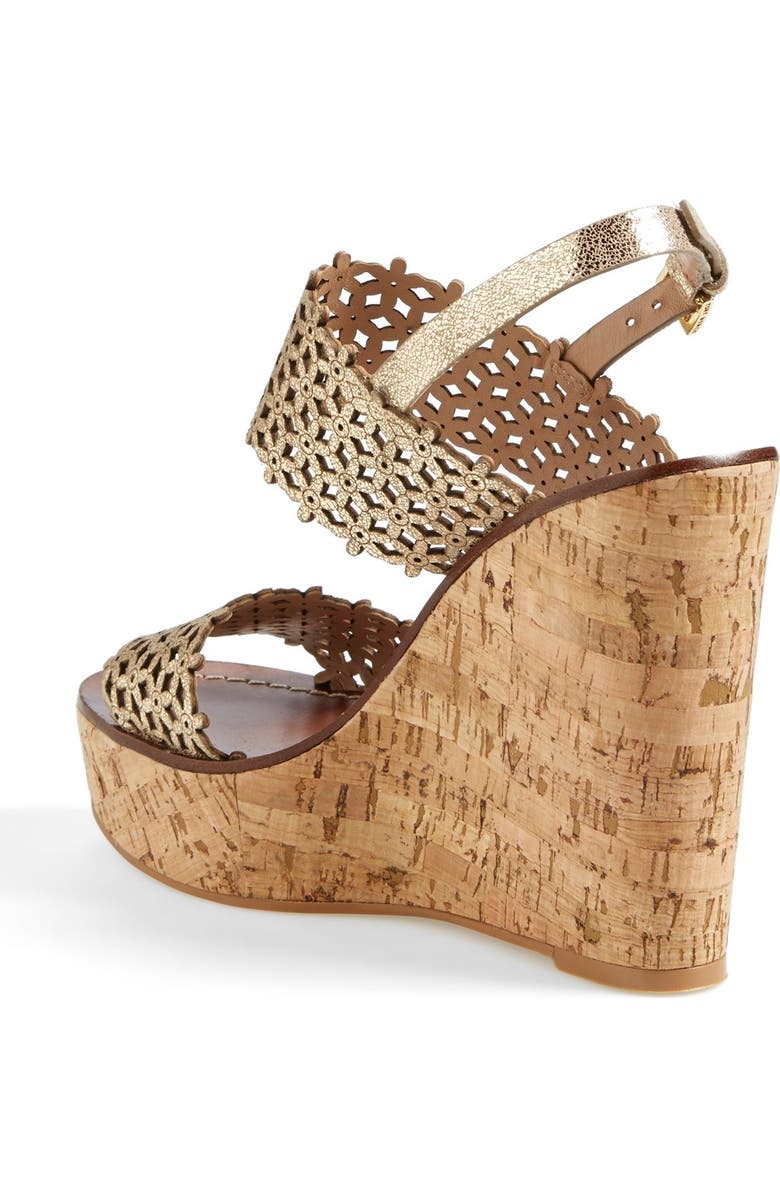 Tory Burch 'Daisy' Platform Wedge Sandal, Alternate, color,