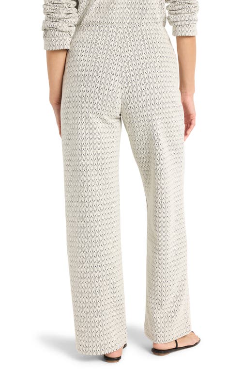 Nic + Zoe 30.5in Subtle Swirl Lenox Wide Leg Pant In Cream Multi