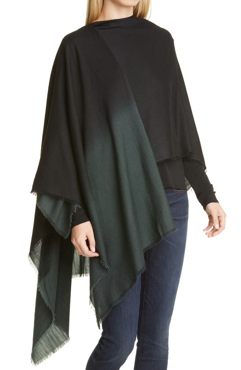 Eileen Fisher Ombré Poncho Wrap, Alternate, color, 