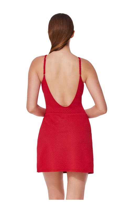 Gottex St. Tropez Textured Pull-on Skirt Cover-up In Red