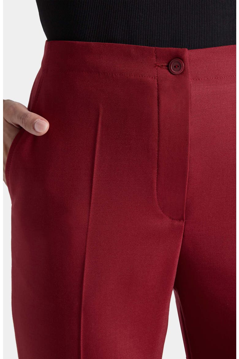 Beth Wool Flared Pants, Alternate, color, BORDEAUX