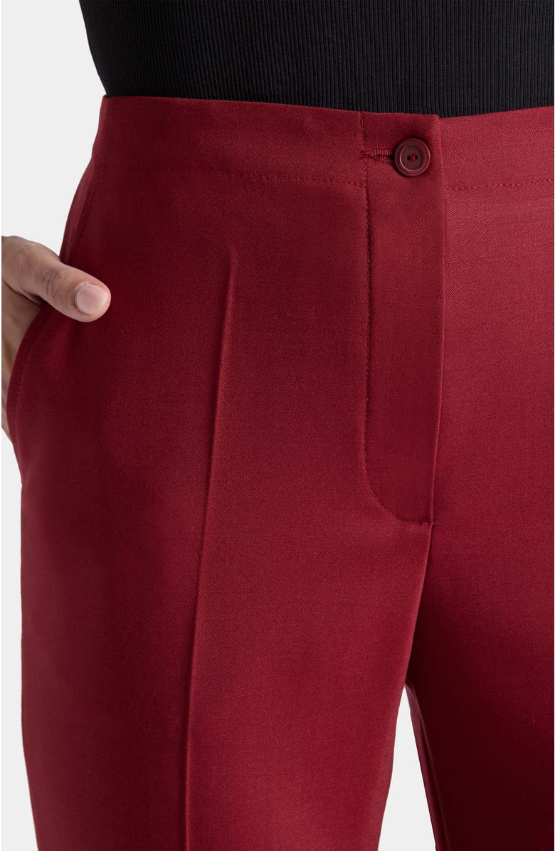 Santorelli Beth Wool Flared Pants, Alternate, color, Bordeaux