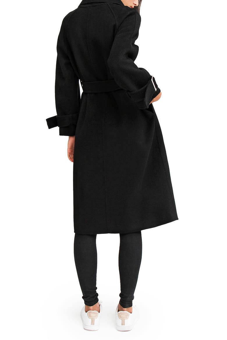 Shore To Shore Wool Coat, Alternate, color, BLACK
