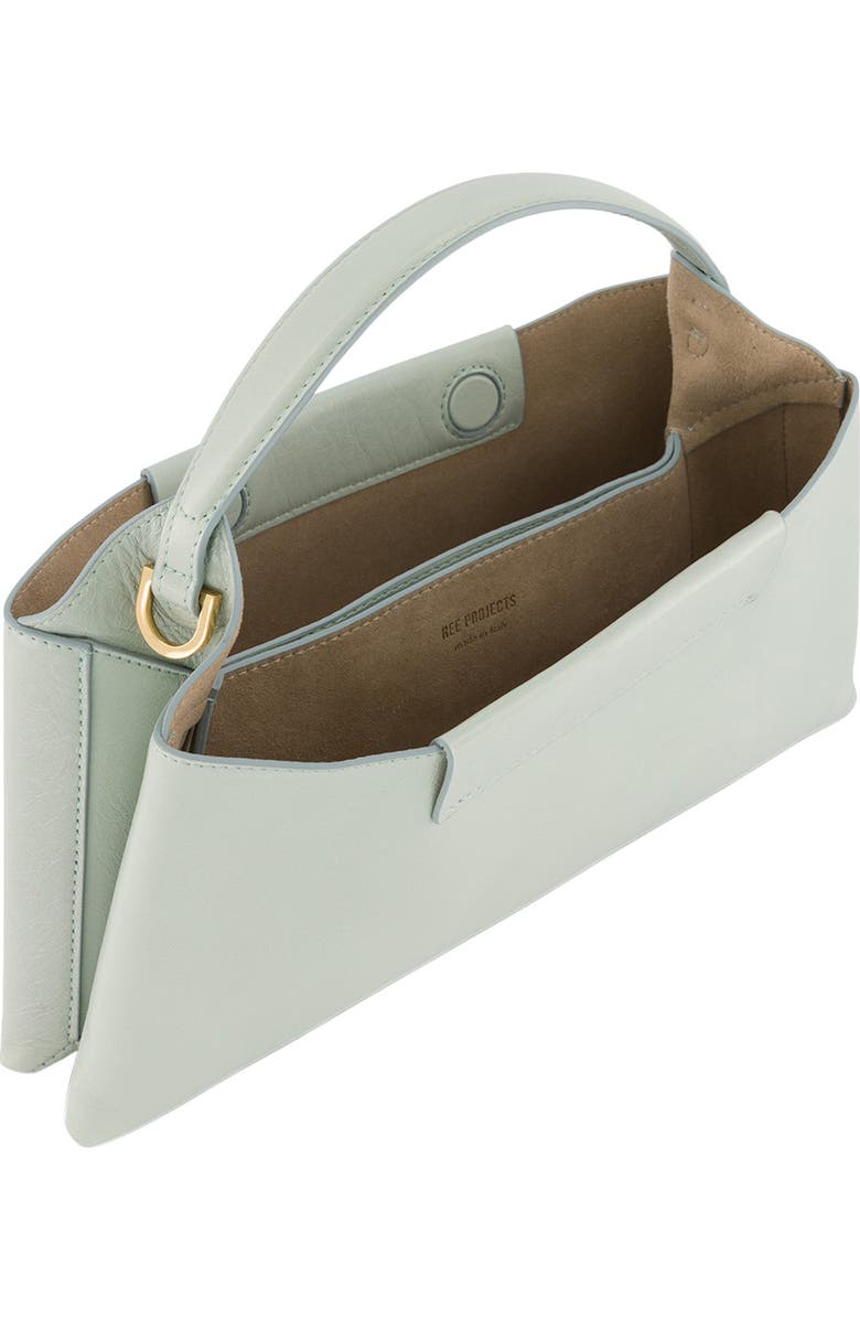 Ree Projects Elieze Baguette Leather Top Handle Bag, Alternate, color, Ice Blue