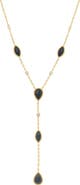 EFFY Onyx & Diamond Station Y-Necklace