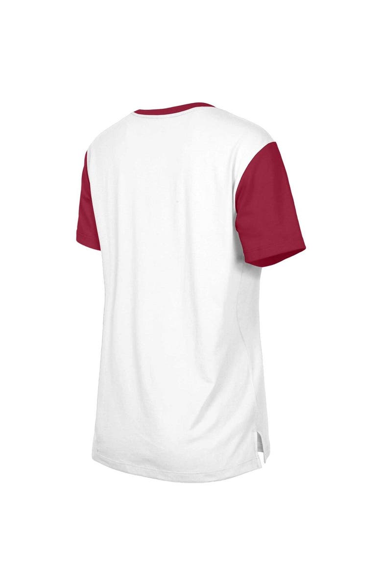 New Era Women's New Era  White/Cardinal Arizona Cardinals Third Down Colorblock T-Shirt, Alternate, color, White