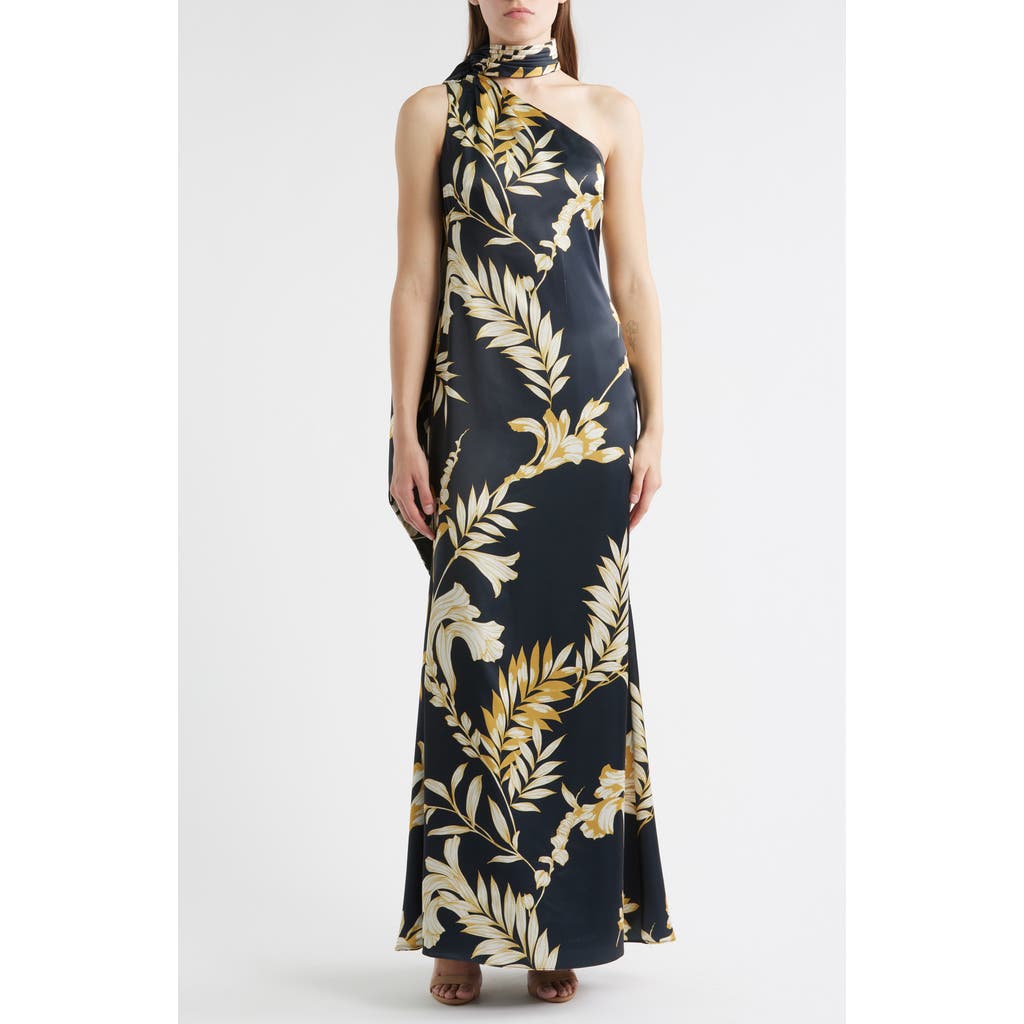 Vince Camuto Draped Satin Gown