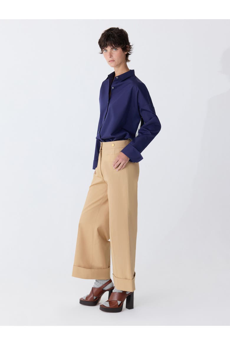 Brody Cropped Cuff Pant, Alternate, color, Pale Camel