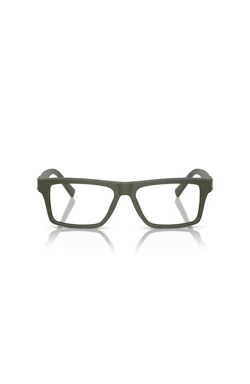 Dolce & Gabbana Dolce&gabbana 52mm Rectangle Optical Glasses In Green