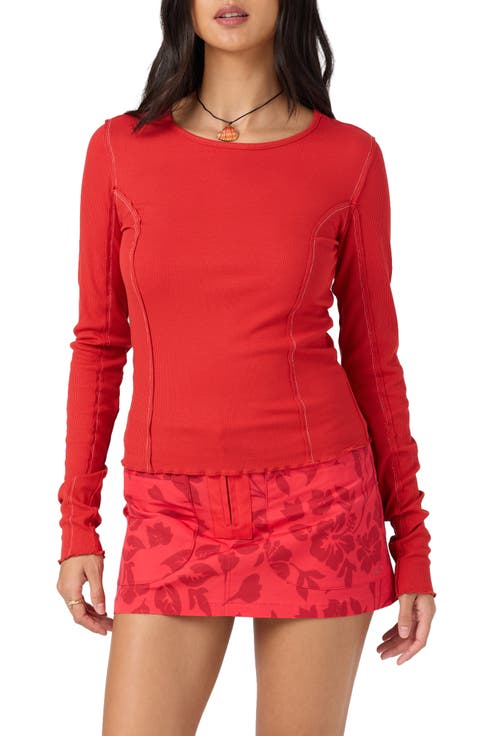 Raina Long Sleeve Rib T-Shirt