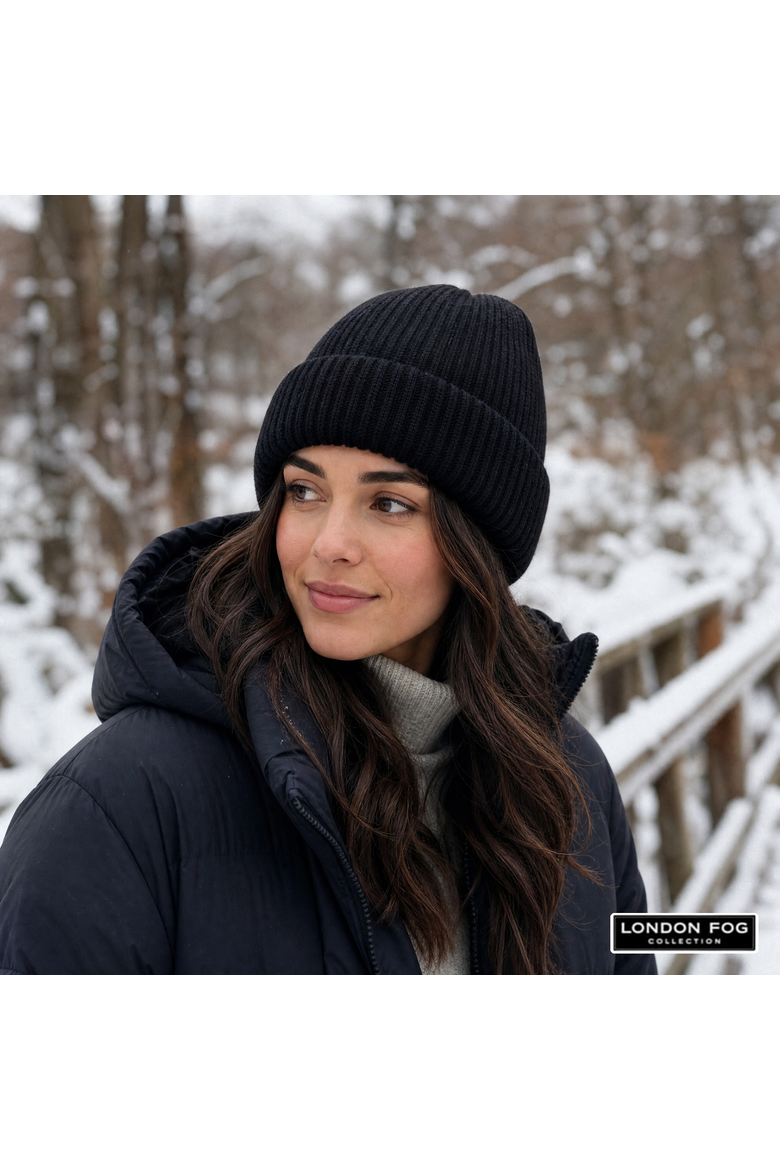 Women's 3-Pack Fleece Lined Rib Knit Beanie Set, Alternate, color, Black/Black/Black