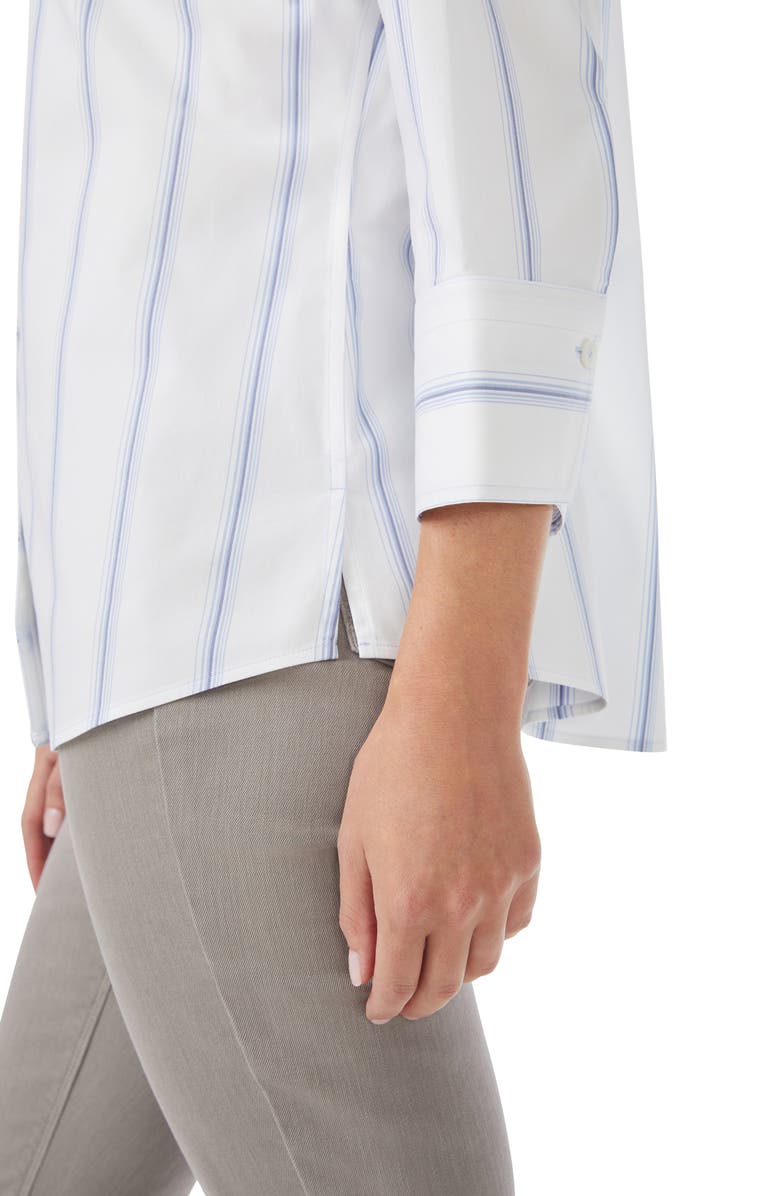 Foxcroft Mary Soho Stripe Print Button-Up Shirt, Alternate, color,