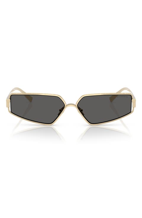 60mm Irregular Rectangular Sunglasses