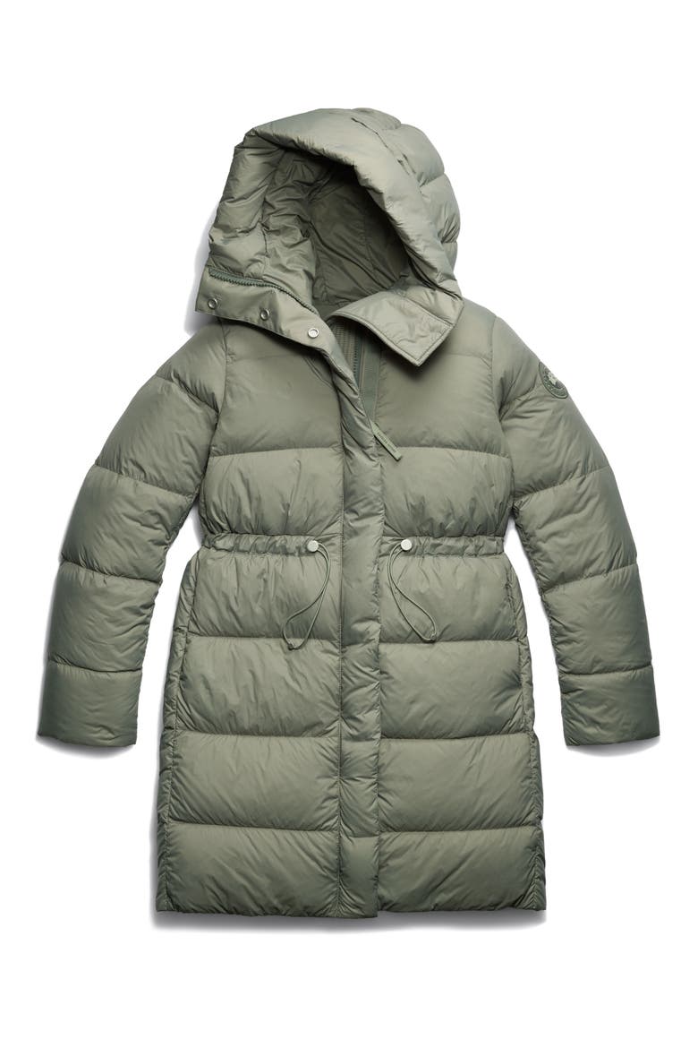 Montgomery Tonal Label 750 Fill Power Down Coat, Alternate, color, SAGEBRUSH