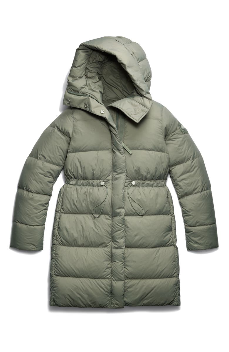 Canada Goose Montgomery Tonal Label 750 Fill Power Down Coat, Alternate, color, Sagebrush