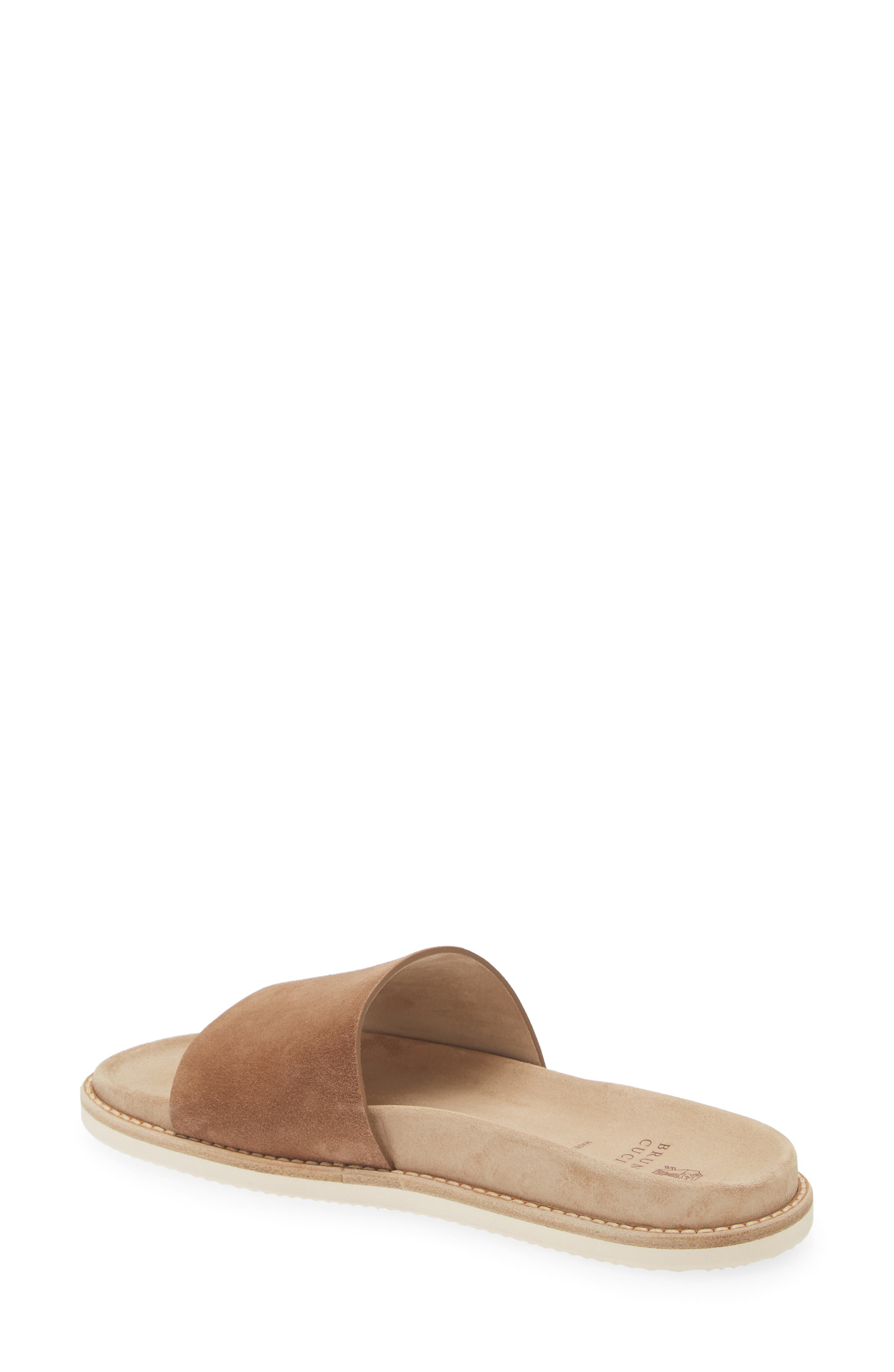 Brunello Cucinelli Suede Slide Sandal, Alternate, color, 
