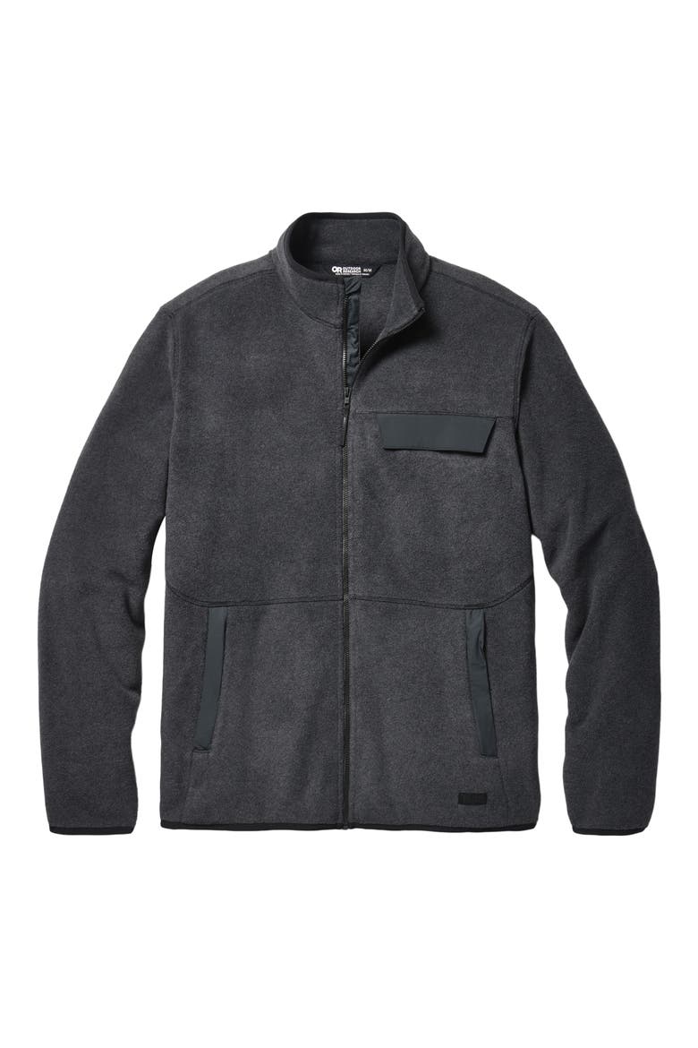 Deming Fleece Jacket, Alternate, color, BLACK