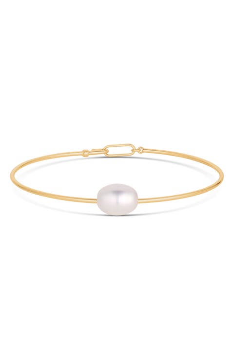 Isla Imitation Pearl Bangle
