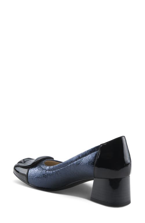 Azura By Spring Step Babysteps Two-tone Cap Toe Pump In Blue