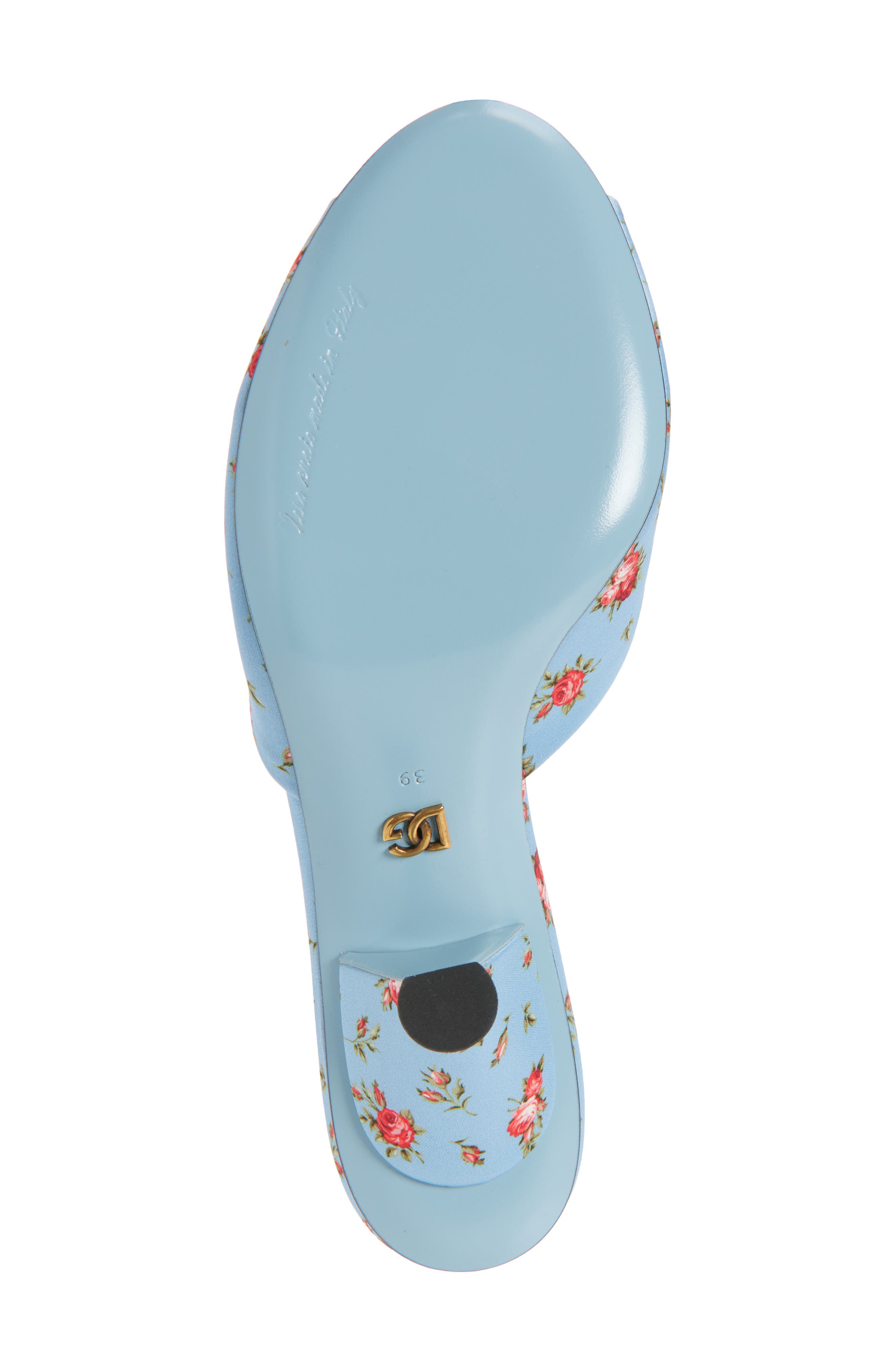 Dolce&Gabbana Keira Floral Satin Sandal, Alternate, color, Roselline F.celeste