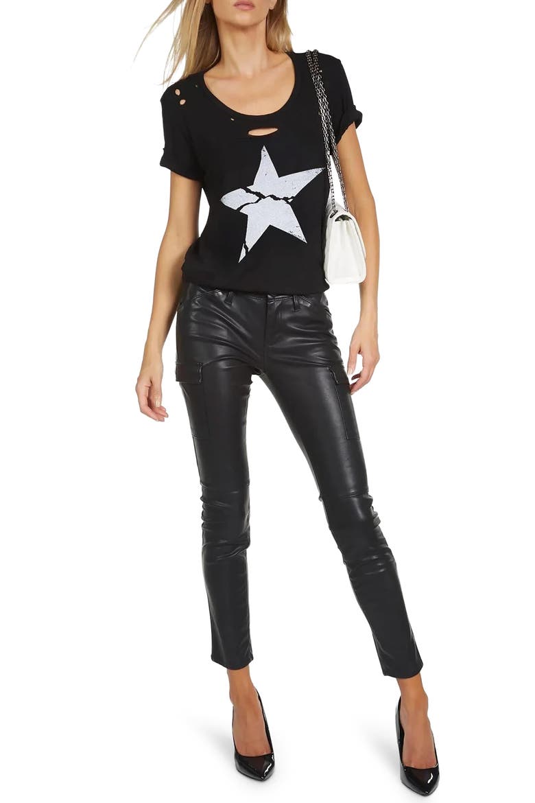 Myra X Cracked Star Top, Alternate, color, Black