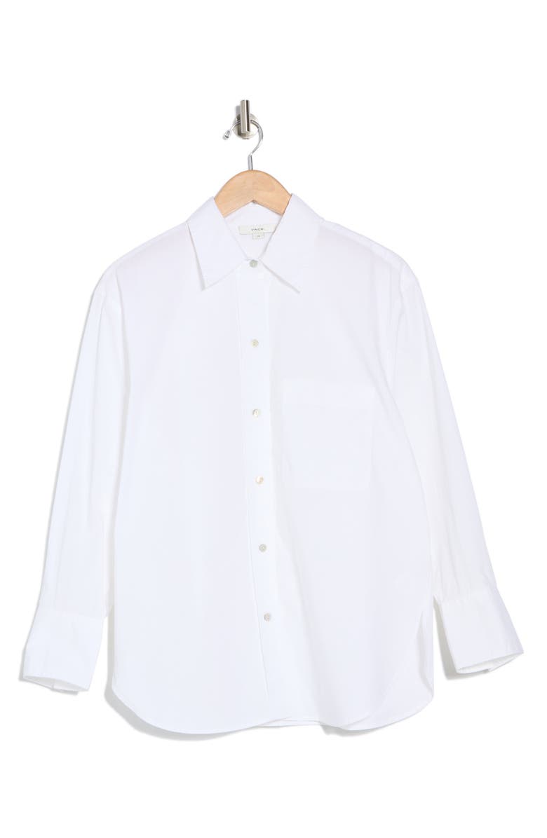 Vince Oversize Oxford Shirt, Alternate, color, Optic White