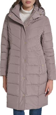 Cole Haan Hooded Taffeta Puffer Coat (Women) | Nordstrom
