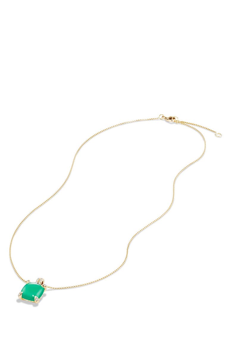 Châtelaine Pendant Necklace with Diamonds, Alternate, color, CHRYSOPRASE