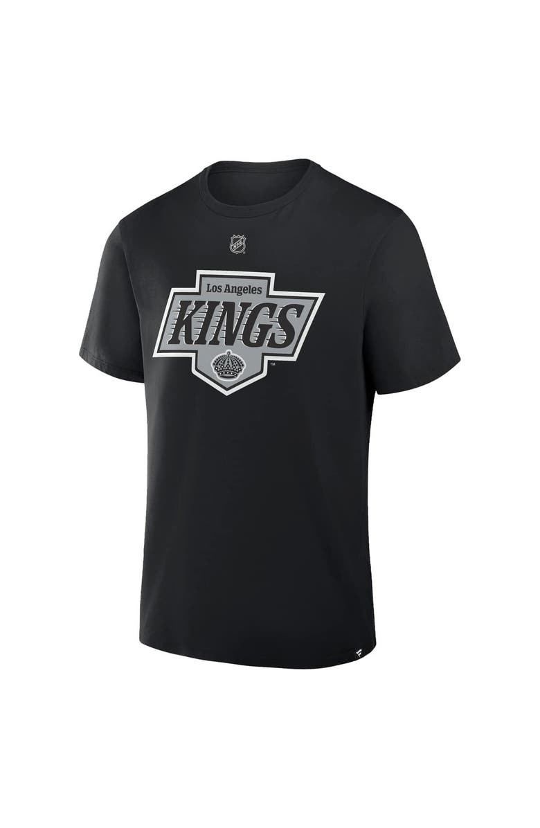FANATICS Men's Fanatics Drew Doughty Black Los Angeles Kings Authentic Stack Name & Number T-Shirt, Alternate, color, Black