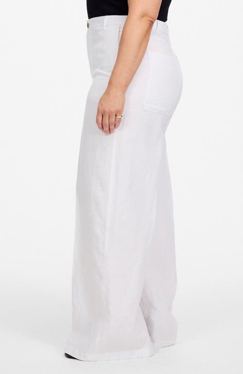 Madewell The Zoe Relaxed Wide Pant Linen Pants In White