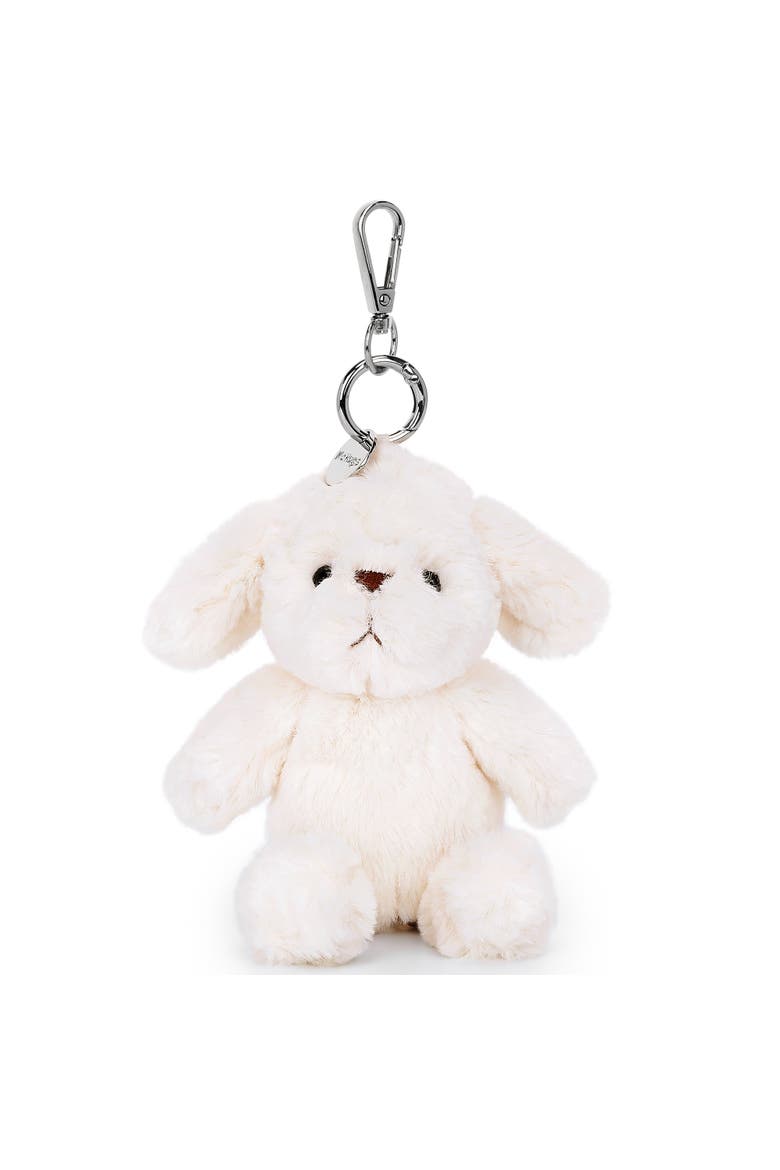 Plush Bag Charm Joyce Cream Dog, Main, color, Multicolored