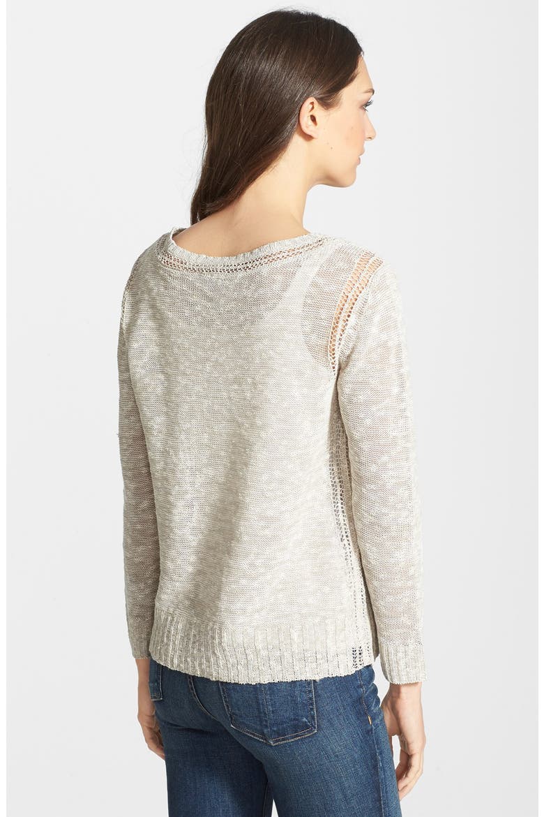 Ballet Neck Knit Top, Alternate, color, PEBBLE