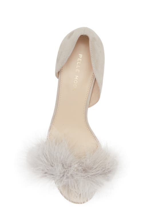 Pelle Moda Dallon Open Toe Pump In Dk Taupe