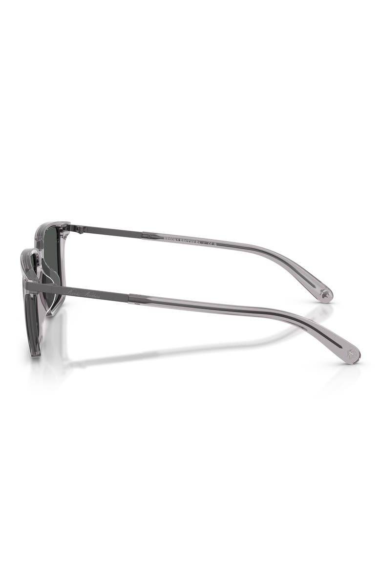 57mm Rectangular Sunglasses, Alternate, color, GREY / DARK GREY SOLID