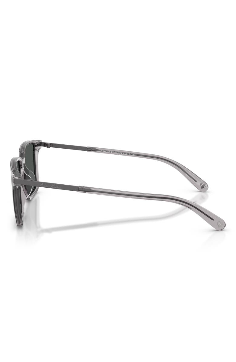 Brooks Brothers 57mm Rectangular Sunglasses, Alternate, color, Grey / Dark Grey Solid