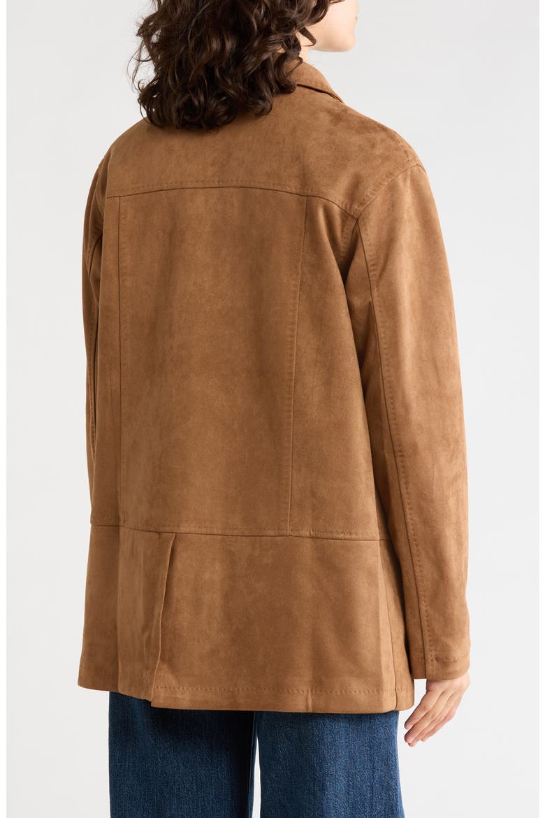 Faux Suede Barn Jacket, Alternate, color, VICUNA