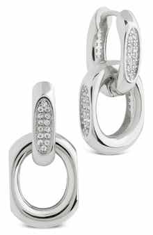 Emerie Pavé Link Drop Earrings