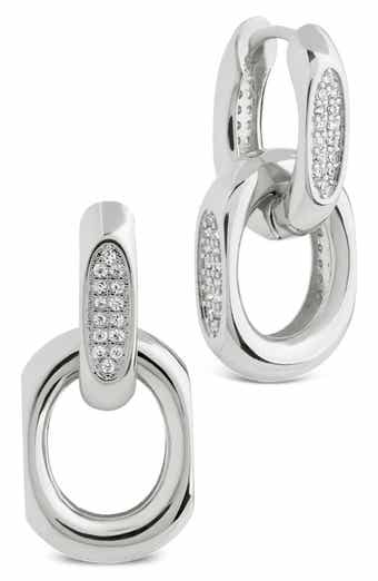 Emerie Pavé Link Drop Earrings