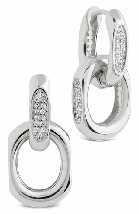 Emerie Pavé Link Drop Earrings