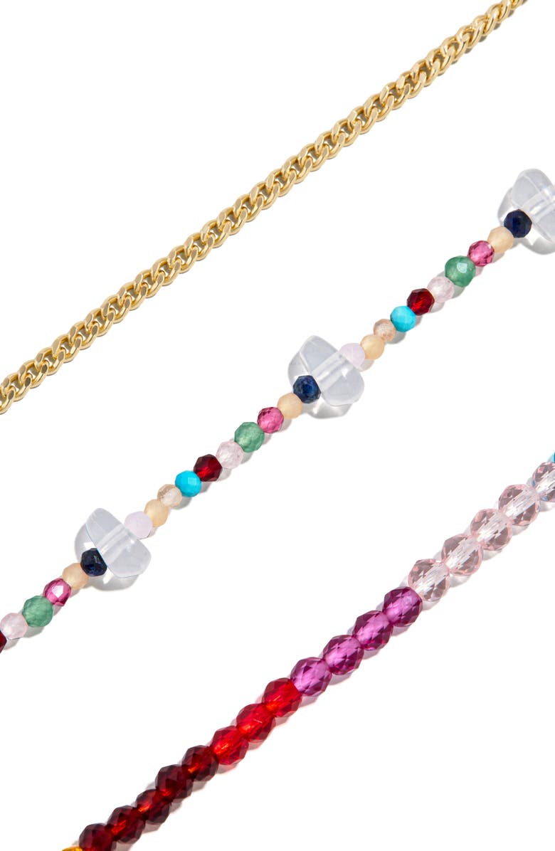 BaubleBar Rowan Semiprecious Layered Bracelet, Alternate, color, Multi