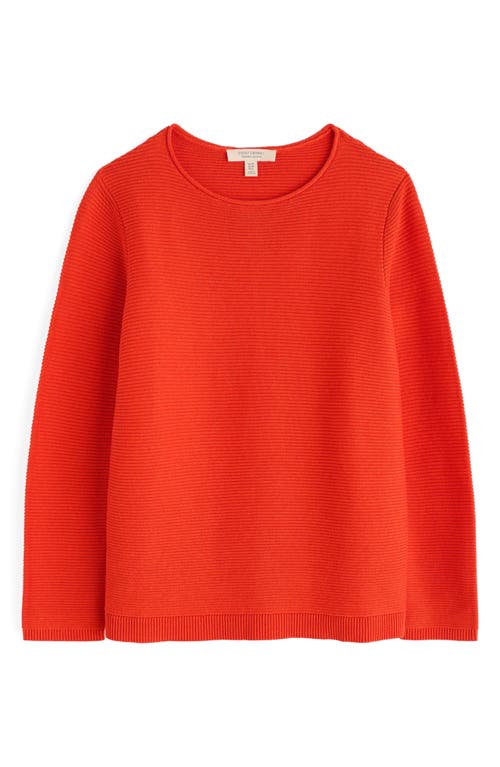 Seasalt Cornwall Makers Rib Organic Cotton Sweater In Red