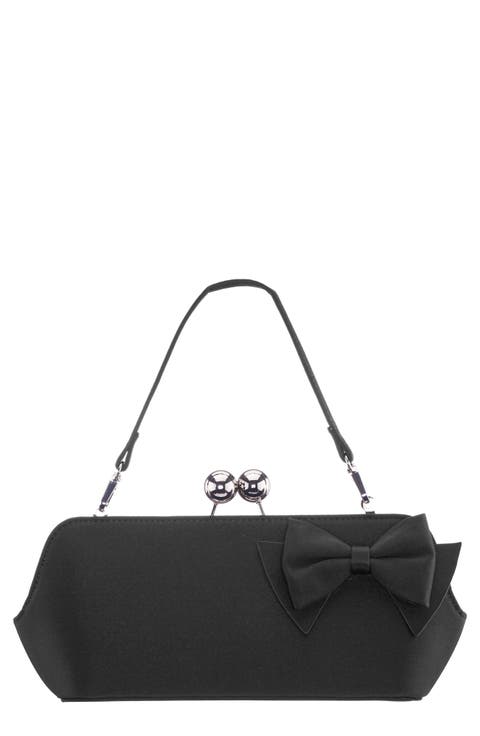Kenji Bow Satin Clutch