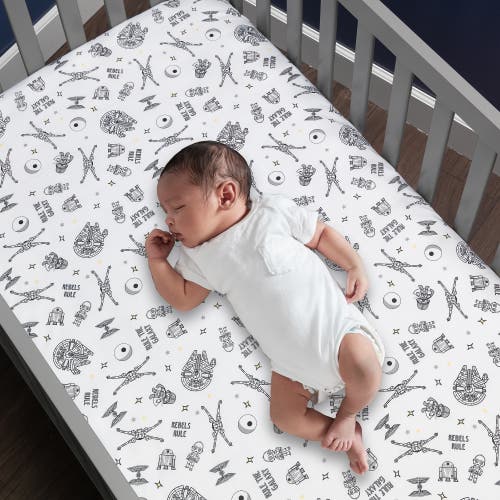 Lambs & Ivy Star Wars Signature Rebels Rule Cotton Fitted Crib/toddler Sheet In Multi